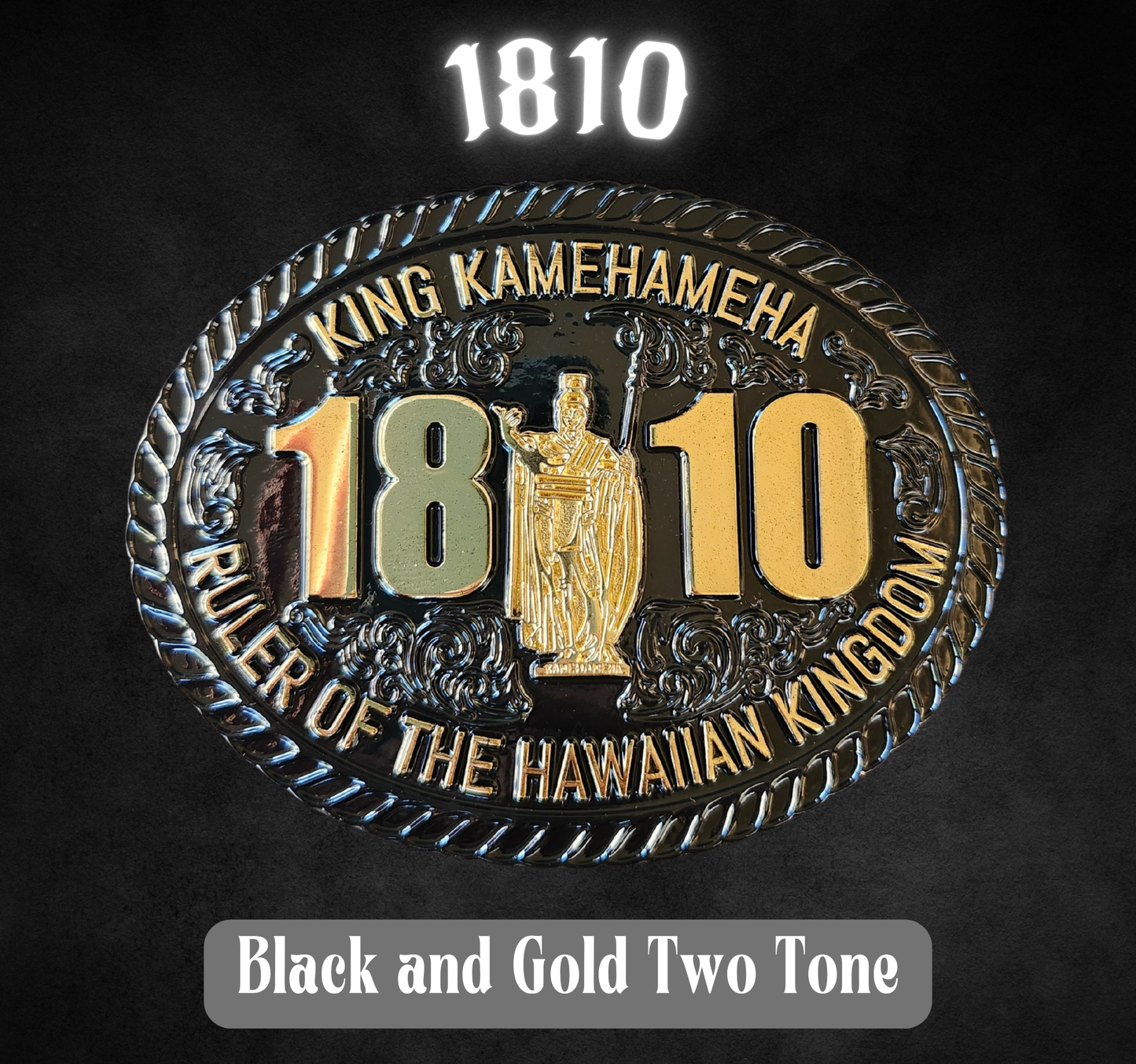 1810 Shiny Black and Gold 4"