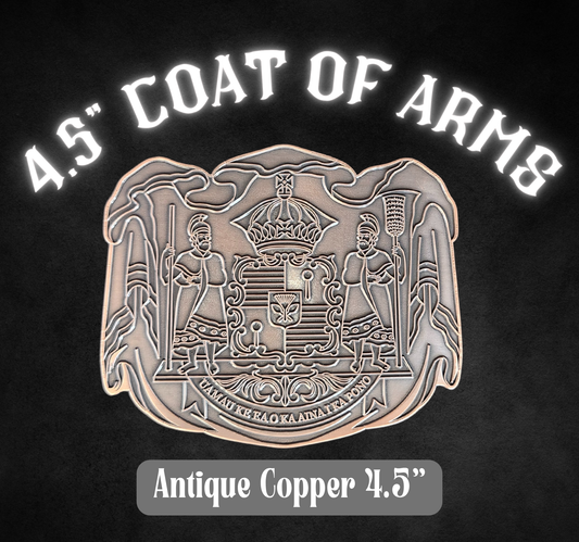 4.5" Coat of Arms Antique Copper.