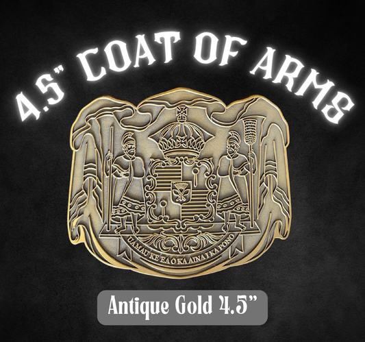 4.5" Coat of Arms Antique Gold.