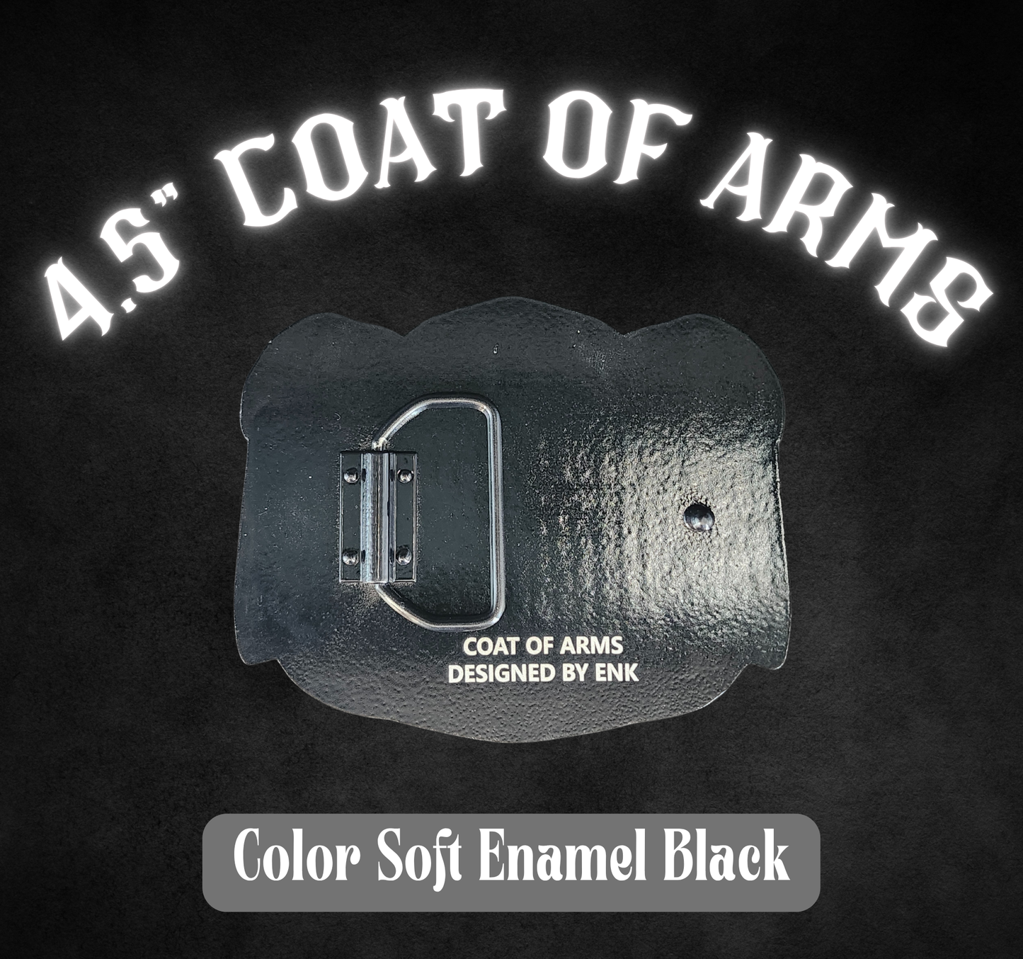 4.5" Coat of Arms Color Enamel Black