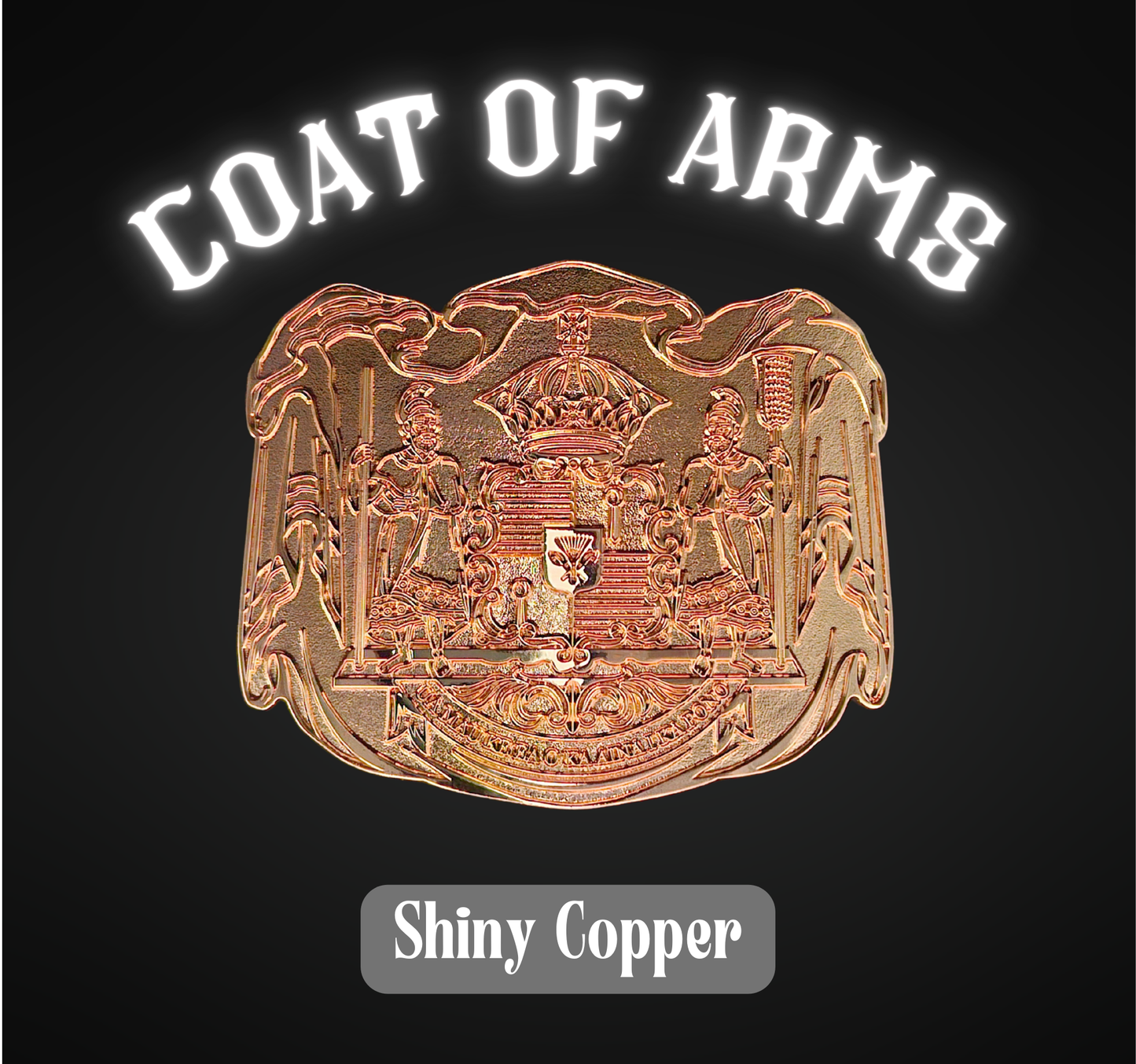 Coat of Arms Shiny Copper 4"