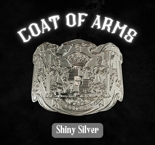 Coat of Arms Shiny Silver 4"