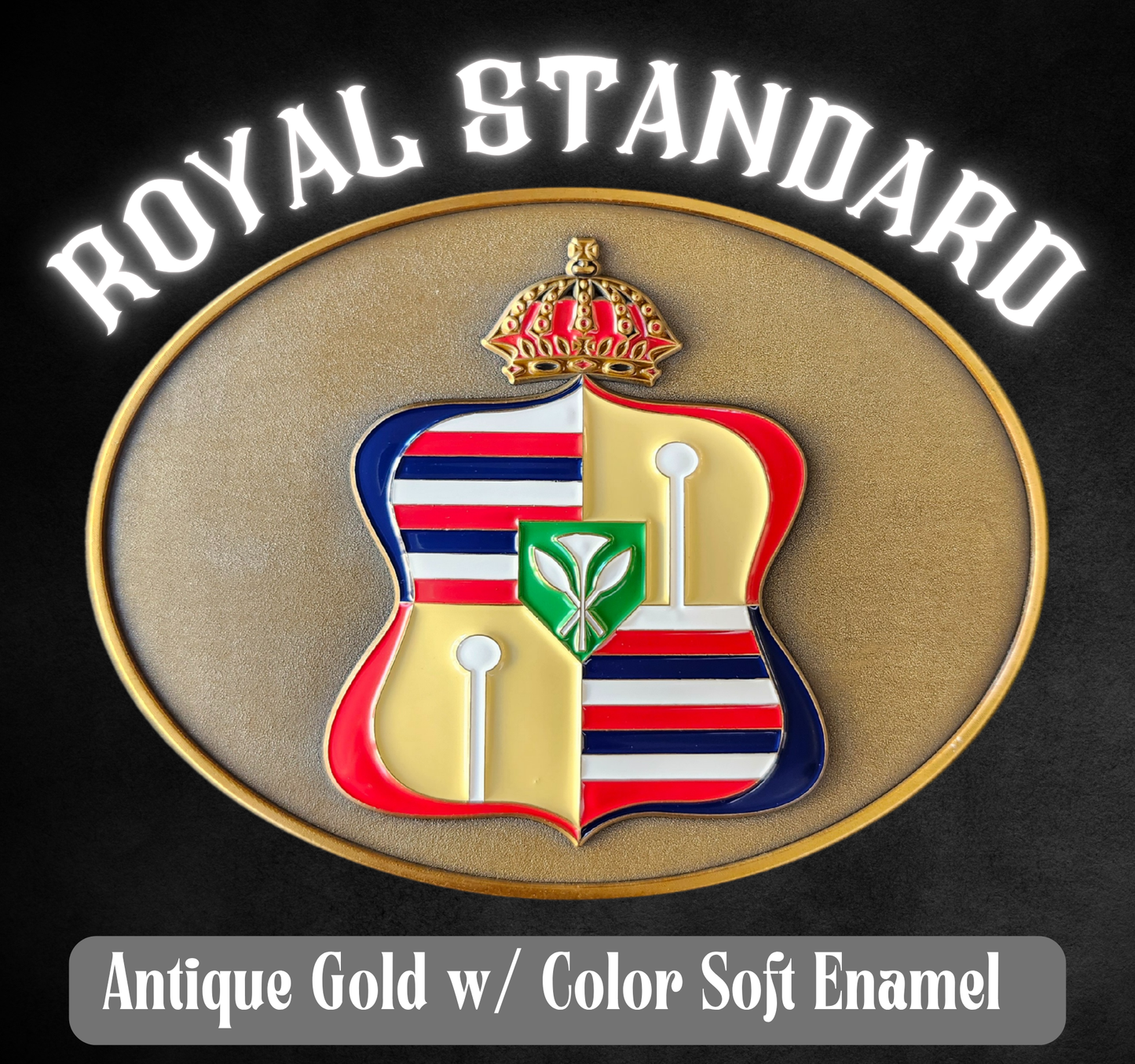 4.5" Royal Standard Antique Gold and Color Enamel