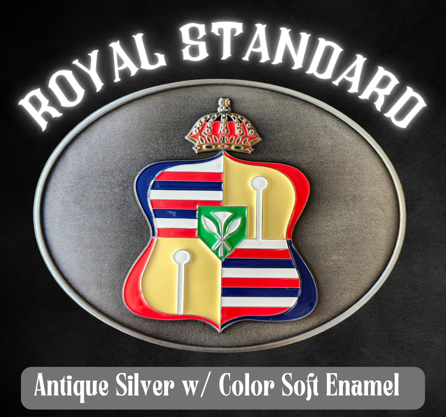 4.5" Royal Standard Antique Silver and Color Enamel