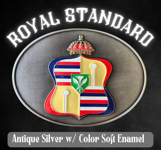 4.5" Royal Standard Antique Silver and Color Enamel